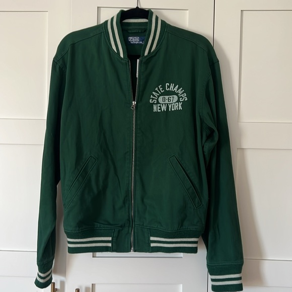 🛍️Polo Ralph Lauren NEW Varsity cotton bomber jacket State champs NY Small - Picture 4 of 7